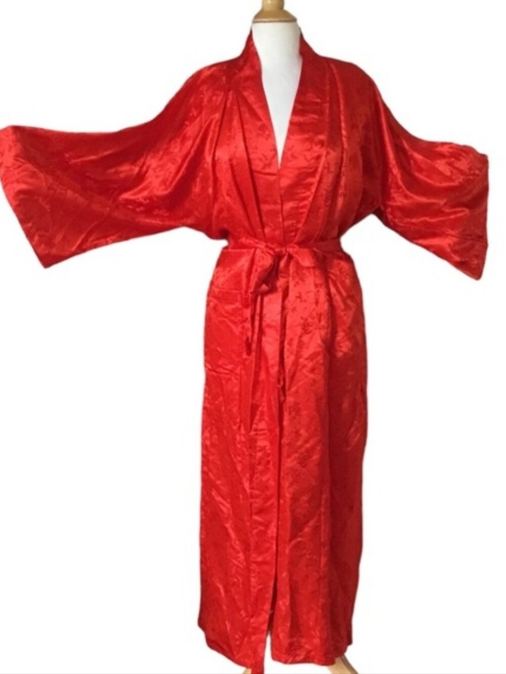 NEW ESME VINTAGE Asian Silk Kimono Red Womens‎ Size Medium